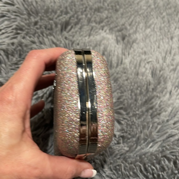 Victorias Secret pink and silver glitter clutch - Picture 6 of 11